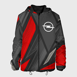 Куртка с капюшоном мужская Opel sports racing, цвет: 3D-черный