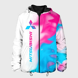 Мужская куртка Mitsubishi neon gradient style: по-вертикали