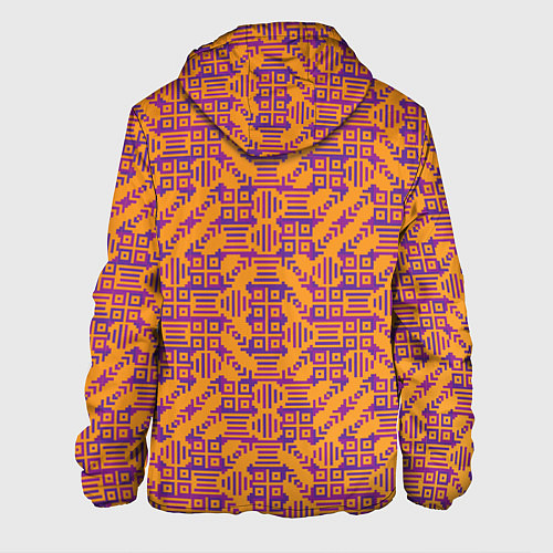 Мужская куртка Фиолетовый векторный узор / 3D-Белый – фото 2