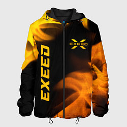 Куртка с капюшоном мужская Exeed - gold gradient: надпись, символ, цвет: 3D-черный