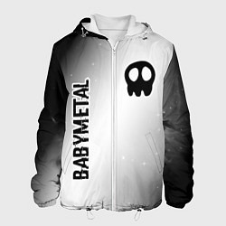 Куртка с капюшоном мужская Babymetal glitch на светлом фоне: надпись, символ, цвет: 3D-белый