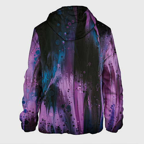 Мужская куртка Фиолетовые абстрактные тени / 3D-Белый – фото 2