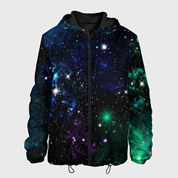 Куртка с капюшоном мужская Космос Звёздное небо, цвет: 3D-черный