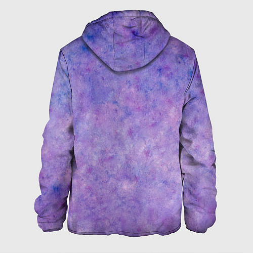 Мужская куртка Уличный фиолетовый фонарь / 3D-Белый – фото 2