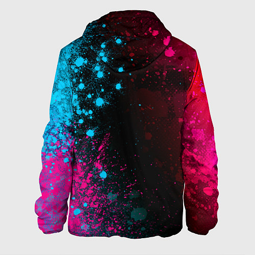 Мужская куртка Deftones - neon gradient: по-вертикали / 3D-Черный – фото 2