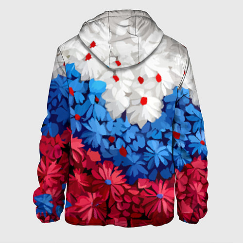 Мужская куртка Флаг РФ из цветов / 3D-Белый – фото 2
