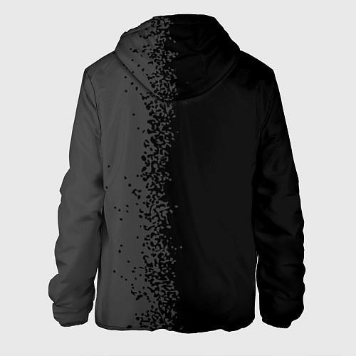 Мужская куртка Spirited Away glitch на темном фоне: по-вертикали / 3D-Черный – фото 2