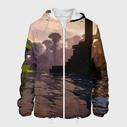 Мужская куртка Minecraft - река в лесу