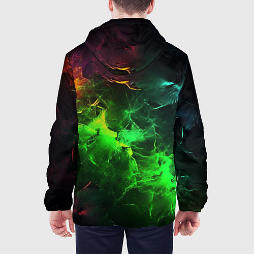 Мужская куртка Зеленое свечение / 3D-Черный – фото 4
