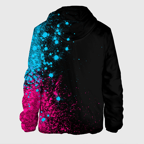 Мужская куртка Akira - neon gradient: по-вертикали / 3D-Черный – фото 2