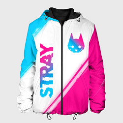 Мужская куртка Stray neon gradient style: надпись, символ