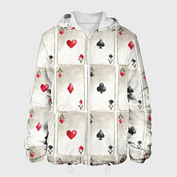 Куртка с капюшоном мужская Покер, цвет: 3D-белый