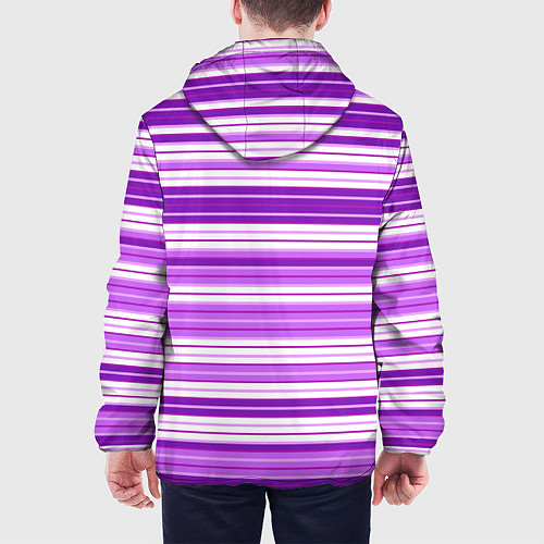 Мужская куртка Фиолетовые полосы / 3D-Черный – фото 4