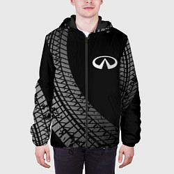 Куртка с капюшоном мужская Infiniti tire tracks, цвет: 3D-черный — фото 2