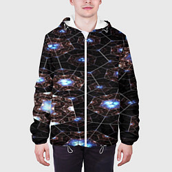 Куртка с капюшоном мужская Матрица вселенной, цвет: 3D-белый — фото 2