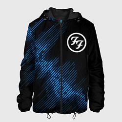 Куртка с капюшоном мужская Foo Fighters звуковая волна, цвет: 3D-черный