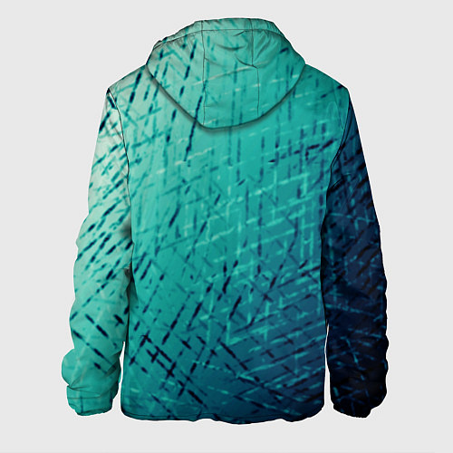 Мужская куртка Градиент зеленый туман / 3D-Белый – фото 2