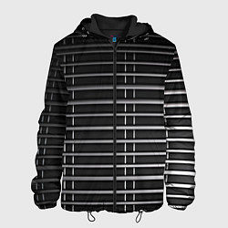 Куртка с капюшоном мужская Прямые линии, цвет: 3D-черный