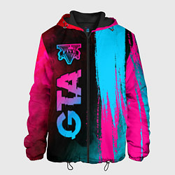 Мужская куртка GTA - neon gradient: по-вертикали