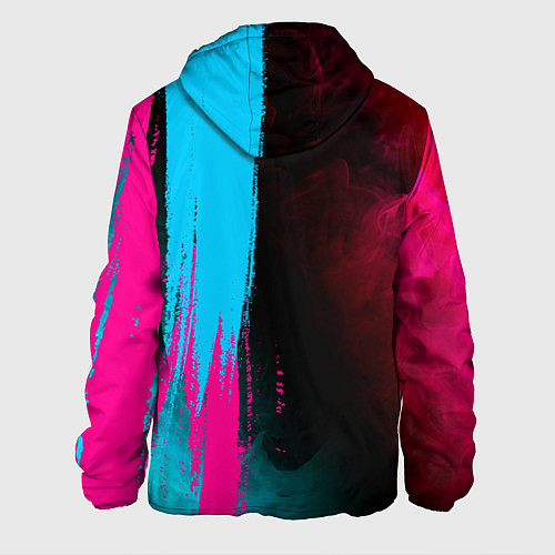 Мужская куртка GTA - neon gradient: по-вертикали / 3D-Черный – фото 2