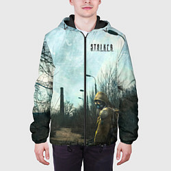 Куртка с капюшоном мужская Stalker одиночка на дороге, цвет: 3D-черный — фото 2