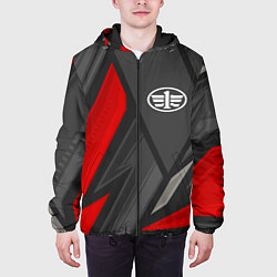 Куртка с капюшоном мужская FAW sports racing, цвет: 3D-черный — фото 2