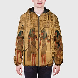Куртка с капюшоном мужская Имитация папируса: арт нейросети, цвет: 3D-черный — фото 2
