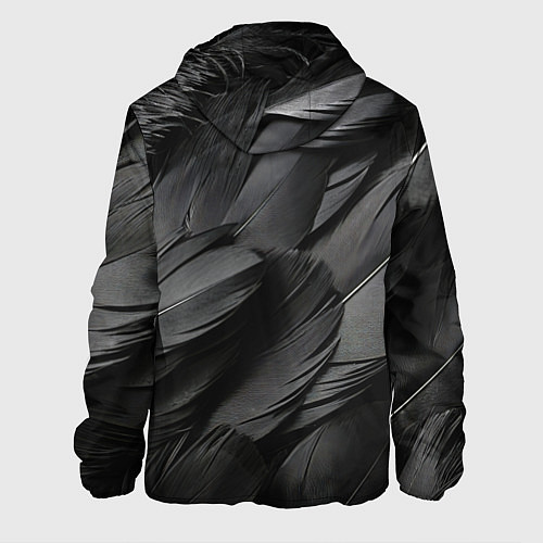 Мужская куртка Черные перья ворона / 3D-Белый – фото 2