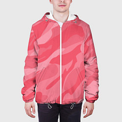 Куртка с капюшоном мужская Pink military, цвет: 3D-белый — фото 2