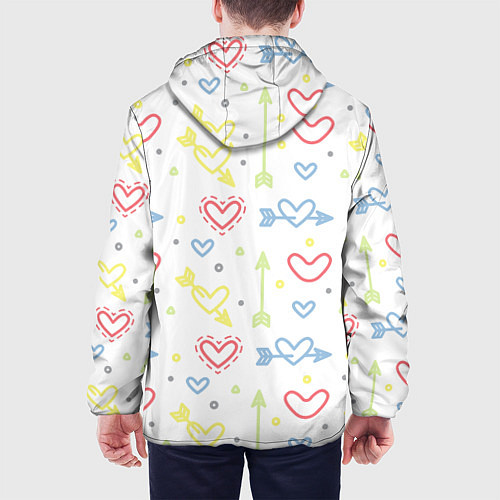 Мужская куртка Color hearts / 3D-Черный – фото 4