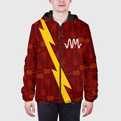 Куртка с капюшоном мужская Arctic Monkeys гитары и молния, цвет: 3D-черный — фото 2