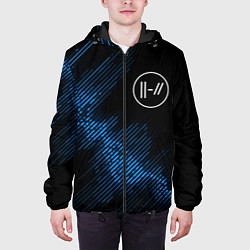 Куртка с капюшоном мужская Twenty One Pilots звуковая волна, цвет: 3D-черный — фото 2