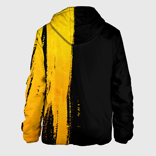 Мужская куртка Motorhead - gold gradient: по-вертикали / 3D-Черный – фото 2