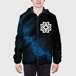Куртка с капюшоном мужская Breaking Benjamin звуковая волна, цвет: 3D-черный — фото 2