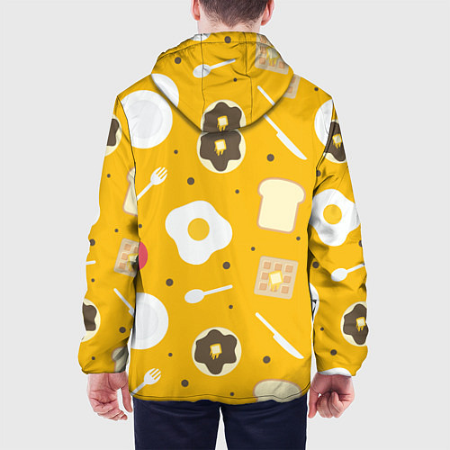 Мужская куртка Вкусный завтрак / 3D-Черный – фото 4