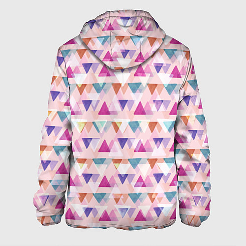 Мужская куртка Цветные треугольники / 3D-Белый – фото 2
