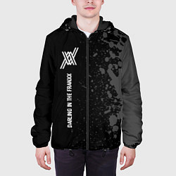 Куртка с капюшоном мужская Darling in the FranXX glitch на темном фоне: по-ве, цвет: 3D-черный — фото 2