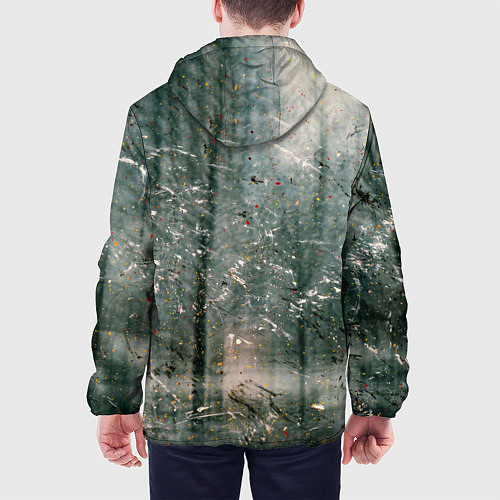 Мужская куртка Тени деревьев и краски / 3D-Черный – фото 4