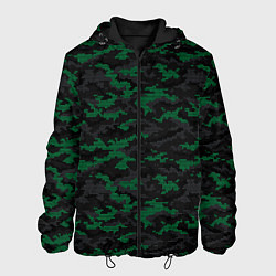 Куртка с капюшоном мужская Точечный камуфляжный узор Spot camouflage pattern, цвет: 3D-черный