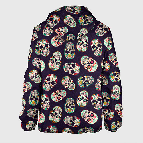 Мужская куртка Узор с черепами Pattern with skulls / 3D-Белый – фото 2