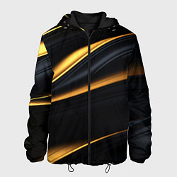 Куртка с капюшоном мужская Black gold texture, цвет: 3D-черный