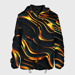 Куртка с капюшоном мужская Gold waves, цвет: 3D-черный