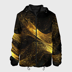 Куртка с капюшоном мужская Золотая пыльца, цвет: 3D-черный