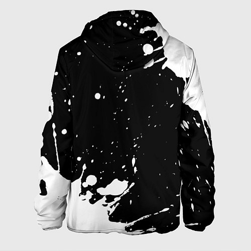 Мужская куртка Skillet и рок символ на темном фоне / 3D-Черный – фото 2