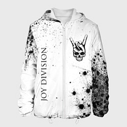Мужская куртка Joy Division и рок символ на светлом фоне