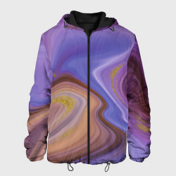 Куртка с капюшоном мужская Violet fantasy, цвет: 3D-черный