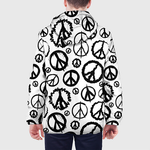 Мужская куртка Many peace logo / 3D-Черный – фото 4