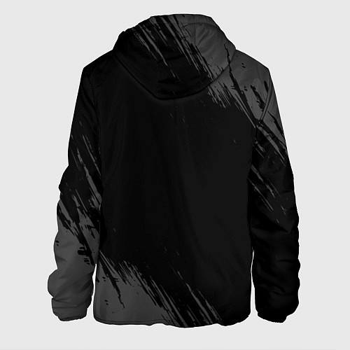 Мужская куртка Danganronpa glitch на темном фоне: надпись, символ / 3D-Черный – фото 2