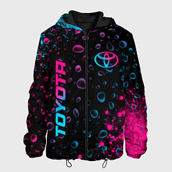 Мужская куртка Toyota - neon gradient: надпись, символ