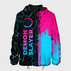 Мужская куртка Demon Slayer - neon gradient: по-вертикали